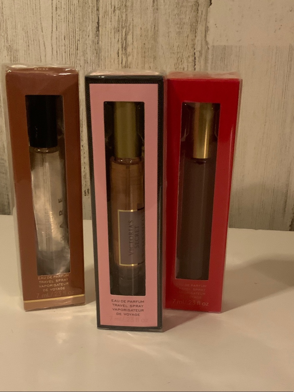 Victoria's Secret Travel Perfume Rollerball Trio - Pink, Red, Brown